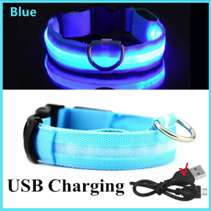 3-Mode LED Glow Safety Collar – USB Rechargeable & Weatherproof Loss Prevention