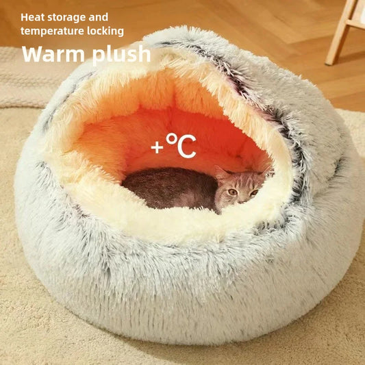 EverWarm Plush Nest – Breathable Semi-Enclosed Winter Bed