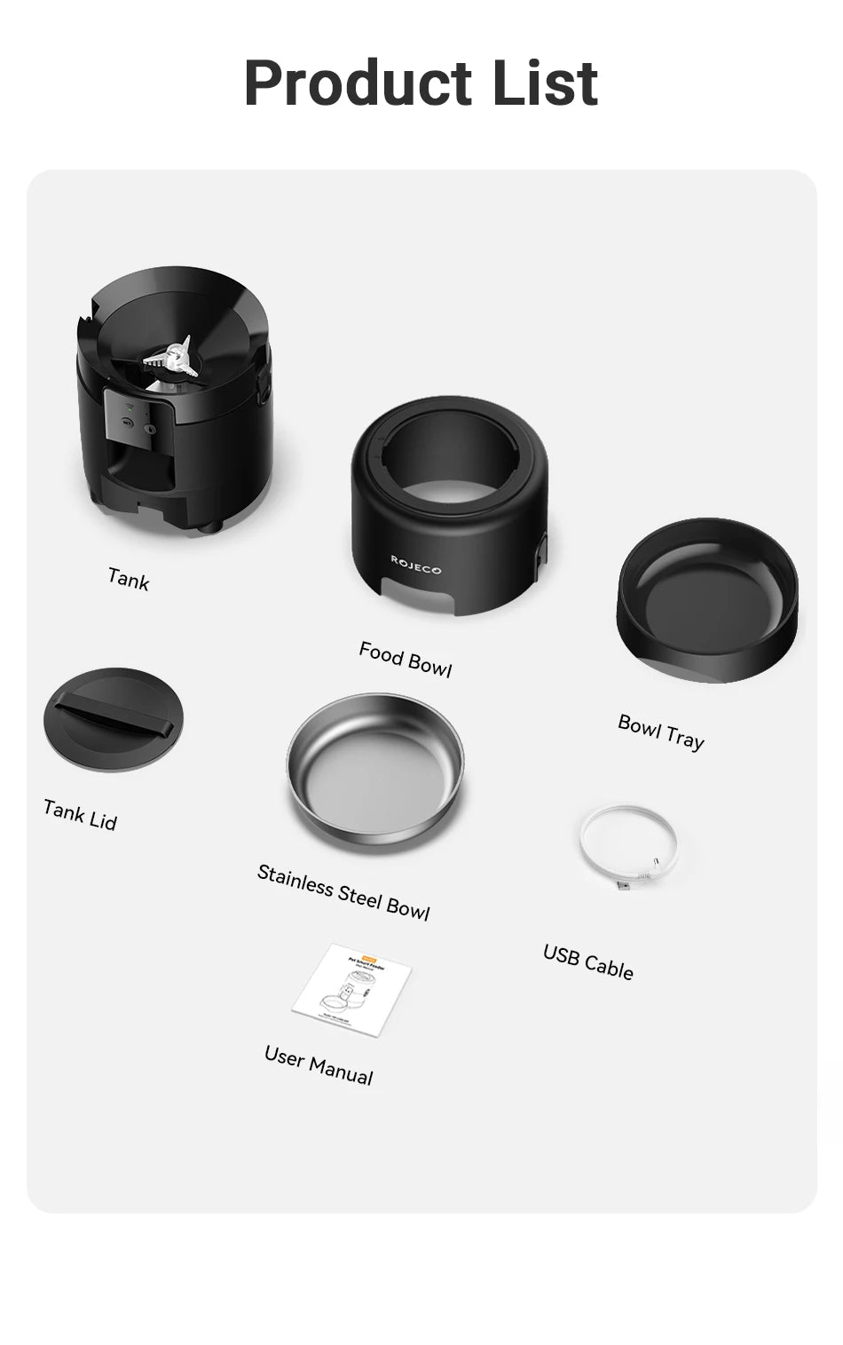 ROJECO™ 2L Smart WiFi Automatic Pet Feeder – App Control & 10-Day Freshness Dispenser