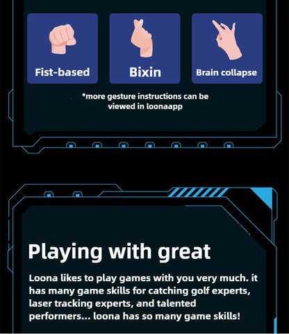 Loona Smart Pet Robot | AI Interactive,Gesture Control,Voice Commands,Home Monitoring,Multilingual Support,Children's Companion