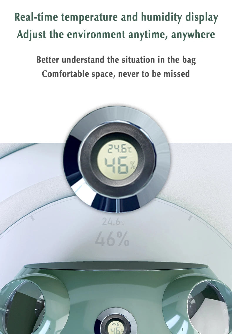 Intelligent Outdoor Portable comfortable Pet Cat Backpack Large Capacity Carrier with temperature and humidity reminder