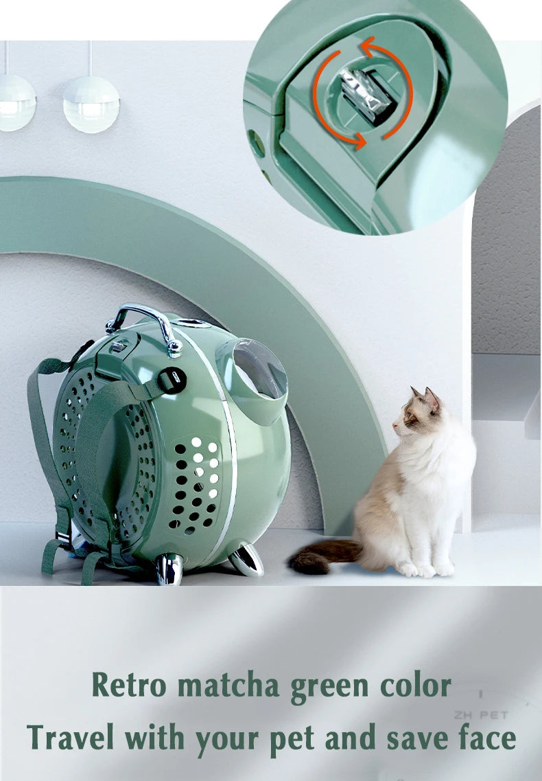 Intelligent Outdoor Portable comfortable Pet Cat Backpack Large Capacity Carrier with temperature and humidity reminder