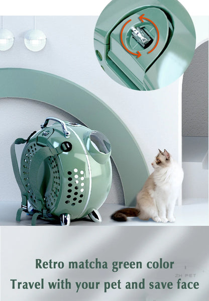 Intelligent Outdoor Portable comfortable Pet Cat Backpack Large Capacity Carrier with temperature and humidity reminder