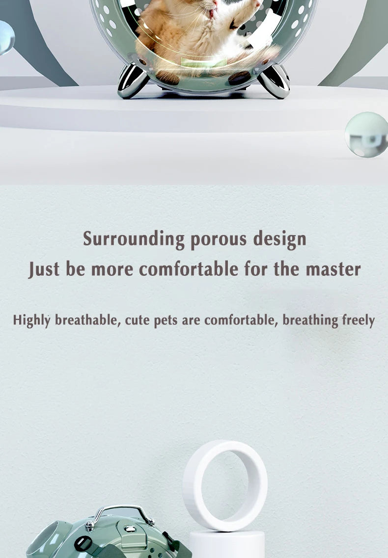 Intelligent Outdoor Portable comfortable Pet Cat Backpack Large Capacity Carrier with temperature and humidity reminder