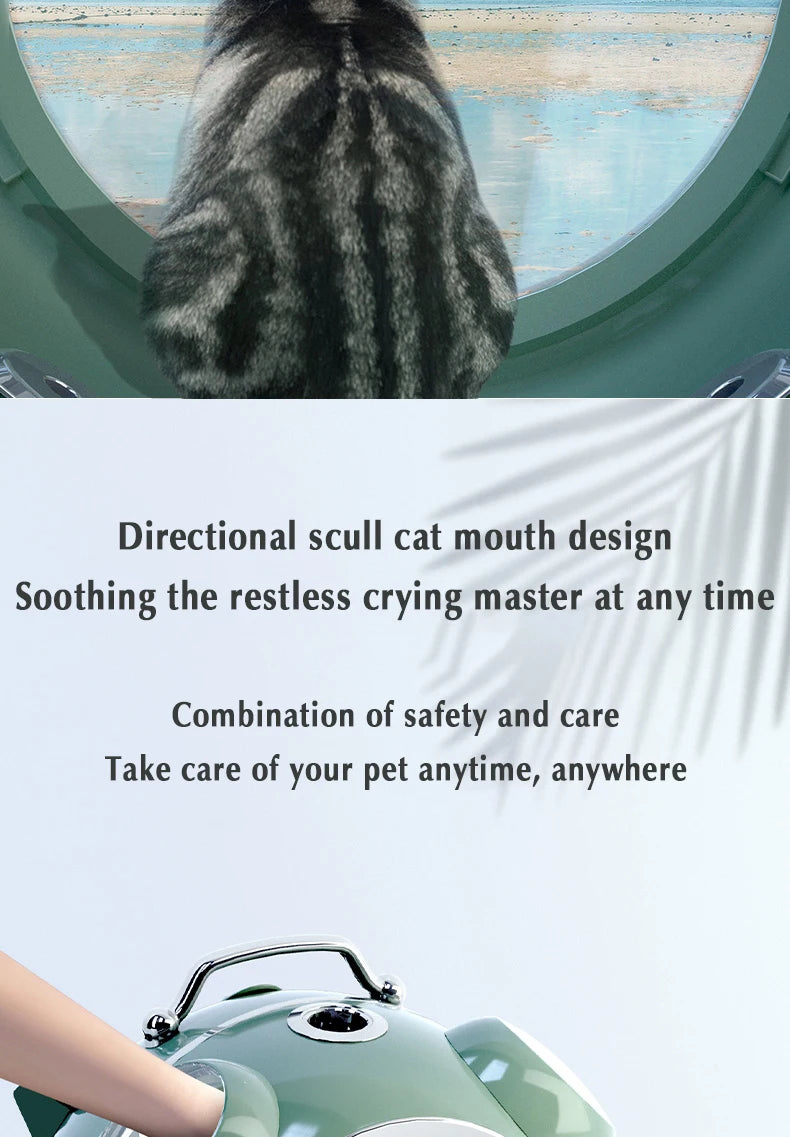 Intelligent Outdoor Portable comfortable Pet Cat Backpack Large Capacity Carrier with temperature and humidity reminder