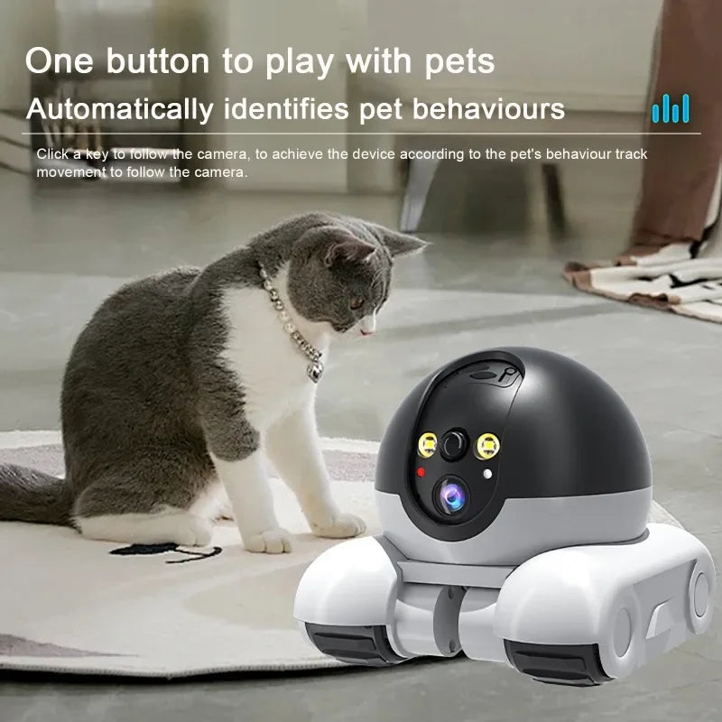WIFI Dual Lens Robot Camera Dual Screen Monitoring 1080P HD PTZ IP Security Surveillance Camera Auto Tracking Baby Pets Monitor
