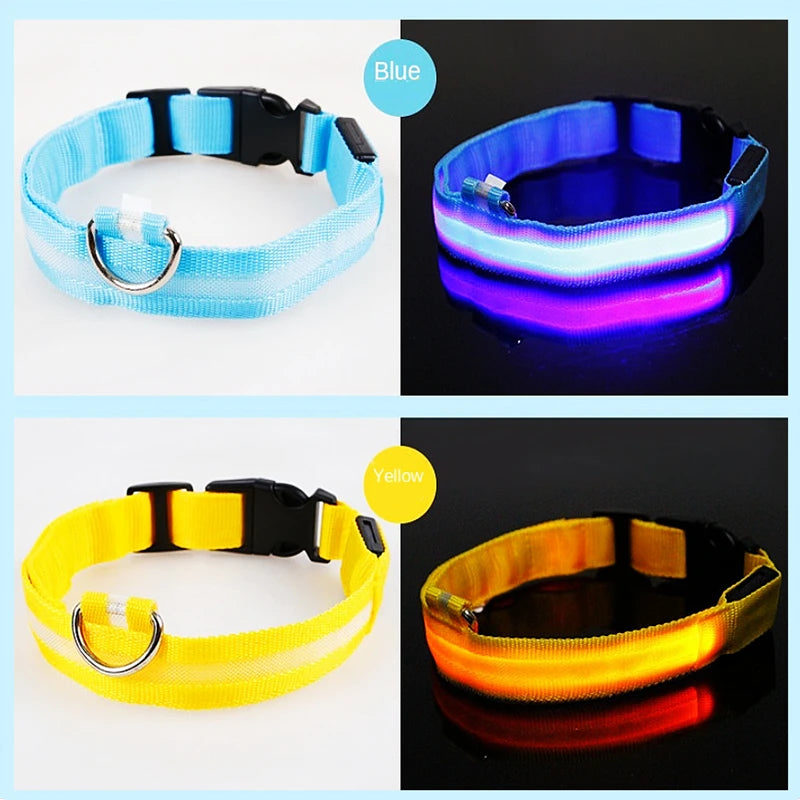 3-Mode LED Glow Safety Collar – USB Rechargeable & Weatherproof Loss Prevention