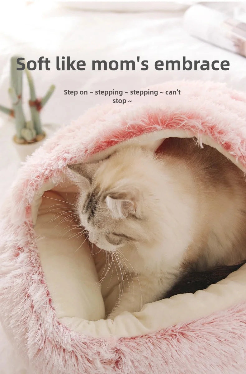 EverWarm Plush Nest – Breathable Semi-Enclosed Winter Bed