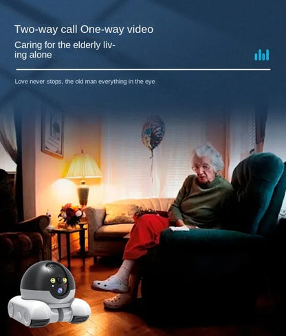 WIFI Dual Lens Robot Camera Dual Screen Monitoring 1080P HD PTZ IP Security Surveillance Camera Auto Tracking Baby Pets Monitor