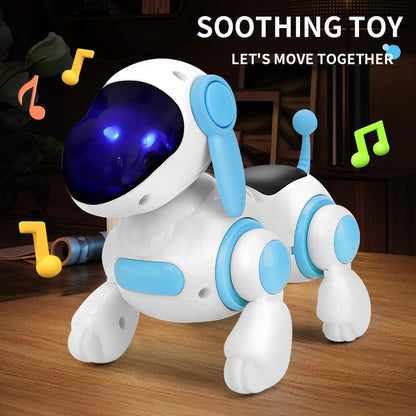 Smart Interactive Robotic Dog Simulated Walking Light Sound Music Children's Educational Crawling, Singing and Interactive New