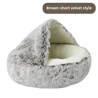 EverWarm Plush Nest – Breathable Semi-Enclosed Winter Bed