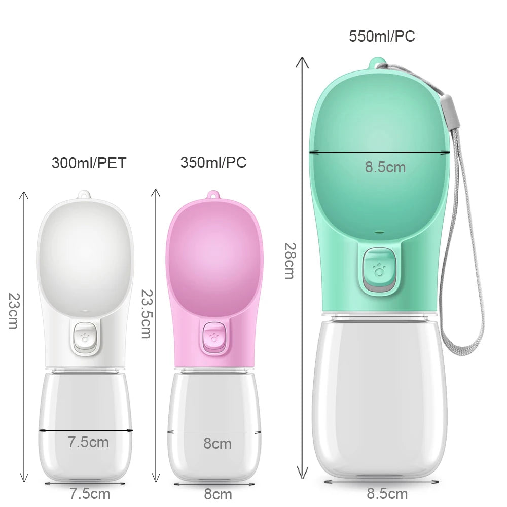 AquaWag™ Leakproof Pet Travel Bottle – Portable Water Dispenser & Drinking Bowl for Dogs & Cats