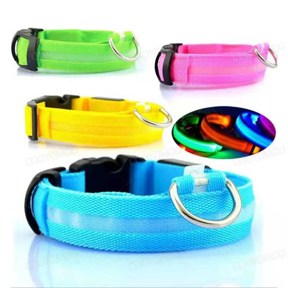 3-Mode LED Glow Safety Collar – USB Rechargeable & Weatherproof Loss Prevention