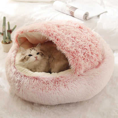 EverWarm Plush Nest – Breathable Semi-Enclosed Winter Bed