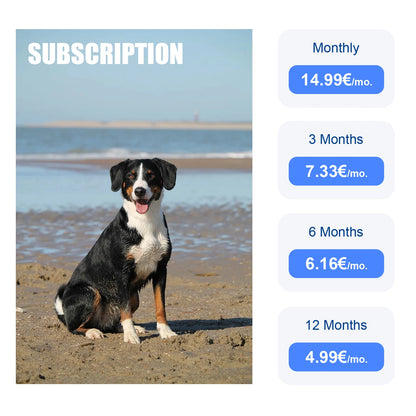 ‌4G Dog Cat GPS Tracker for Pets - Waterproof Smart Locator with App, Live Tracking & Light/Sound