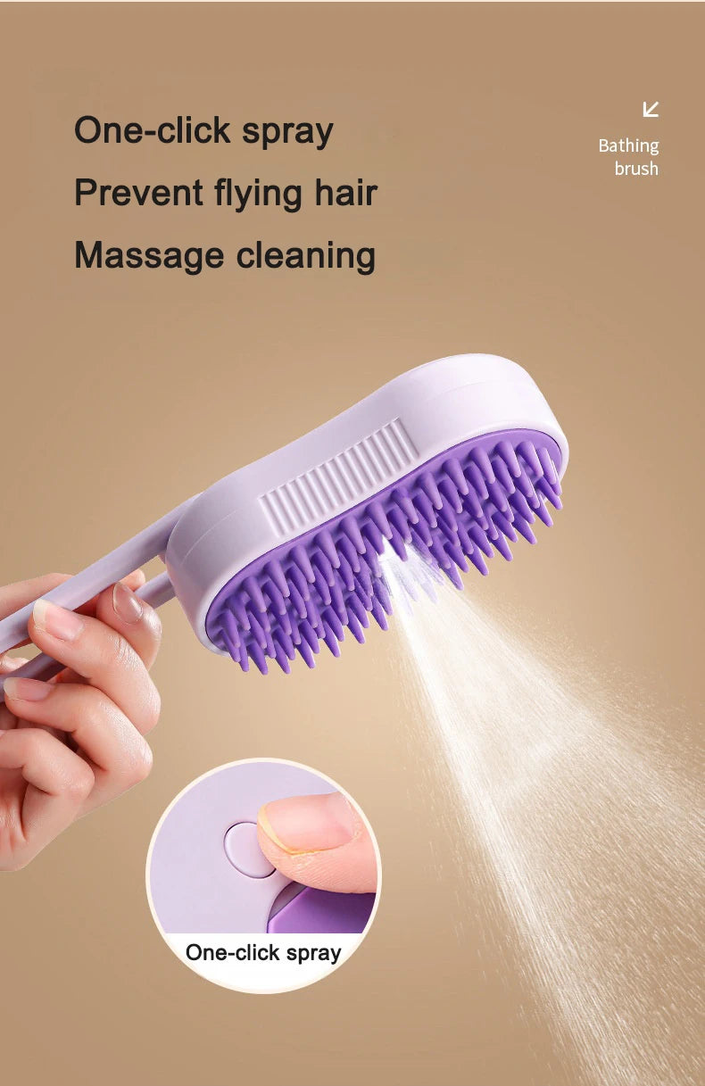 Pet Grooming Brush – Clean, Massage & Deshed