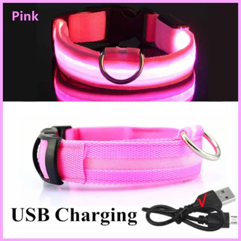 3-Mode LED Glow Safety Collar – USB Rechargeable & Weatherproof Loss Prevention