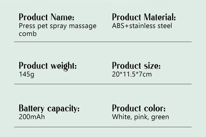 SafeSteam 3-in-1 Pet Brush – Gentle Hair Removal for Cats & Dogs