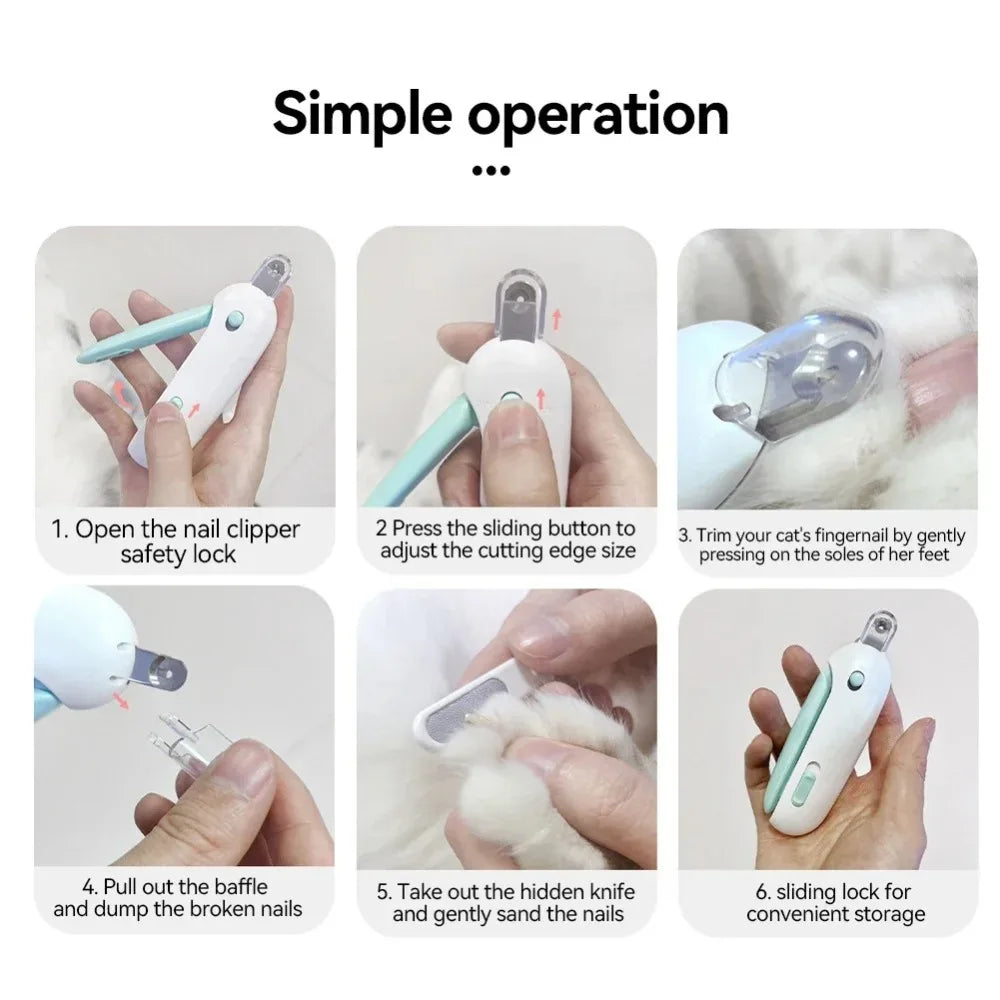 Professional Pet Nail Clippers – Adjustable Safety Hole & Comfort Grip