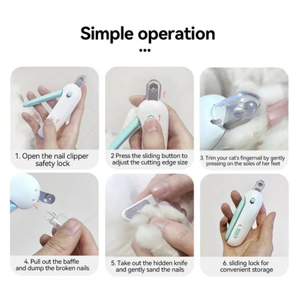 Professional Pet Nail Clippers – Adjustable Safety Hole & Comfort Grip