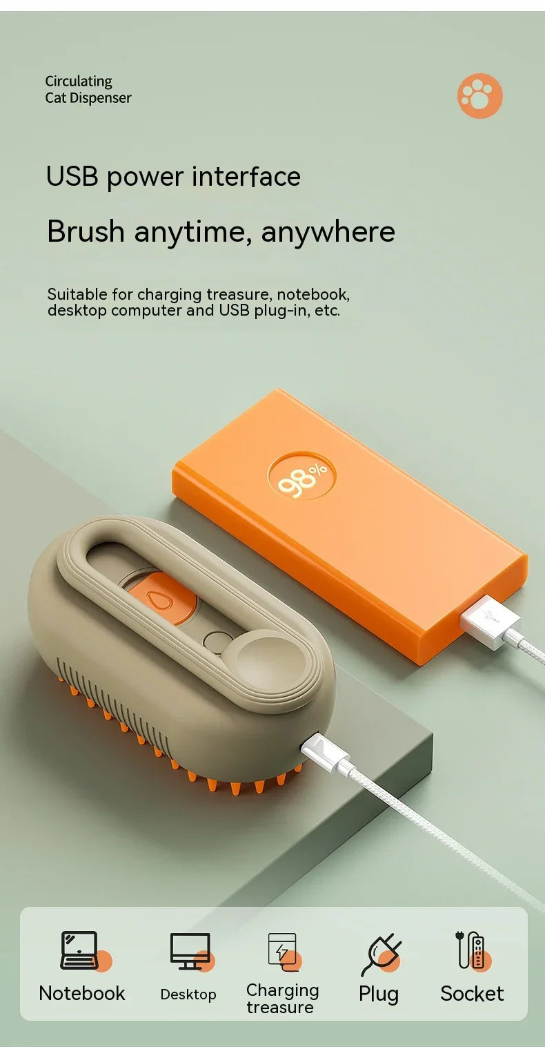 Pet Grooming Brush – Clean, Massage & Deshed