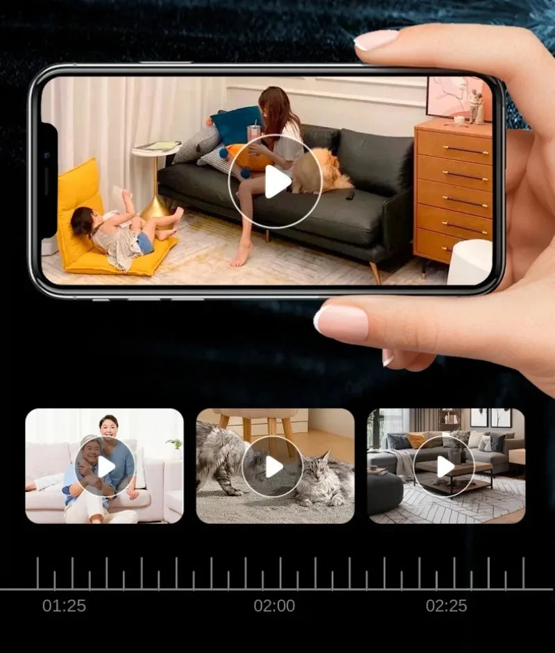 WIFI Dual Lens Robot Camera Dual Screen Monitoring 1080P HD PTZ IP Security Surveillance Camera Auto Tracking Baby Pets Monitor