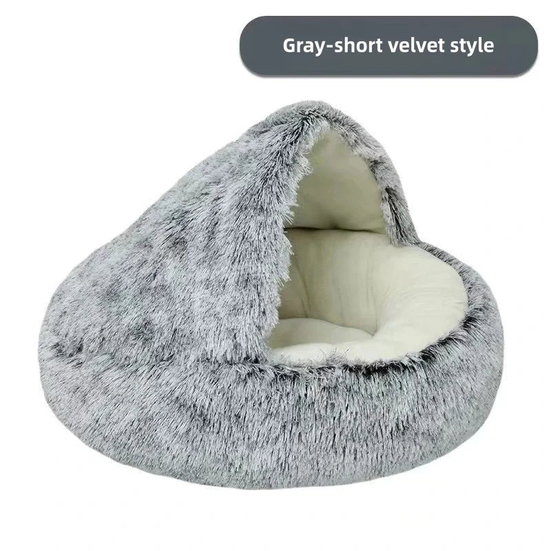 EverWarm Plush Nest – Breathable Semi-Enclosed Winter Bed