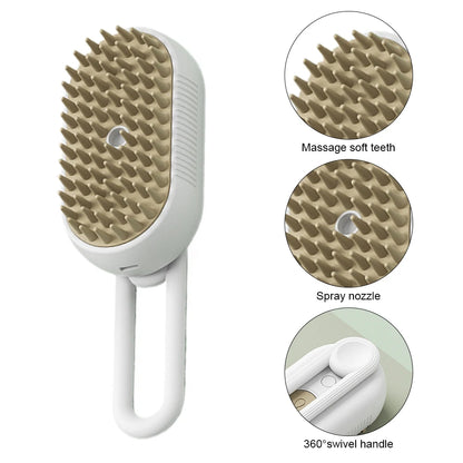 Pet Grooming Brush – Clean, Massage & Deshed