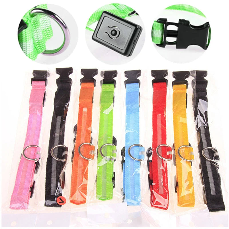 3-Mode LED Glow Safety Collar – USB Rechargeable & Weatherproof Loss Prevention