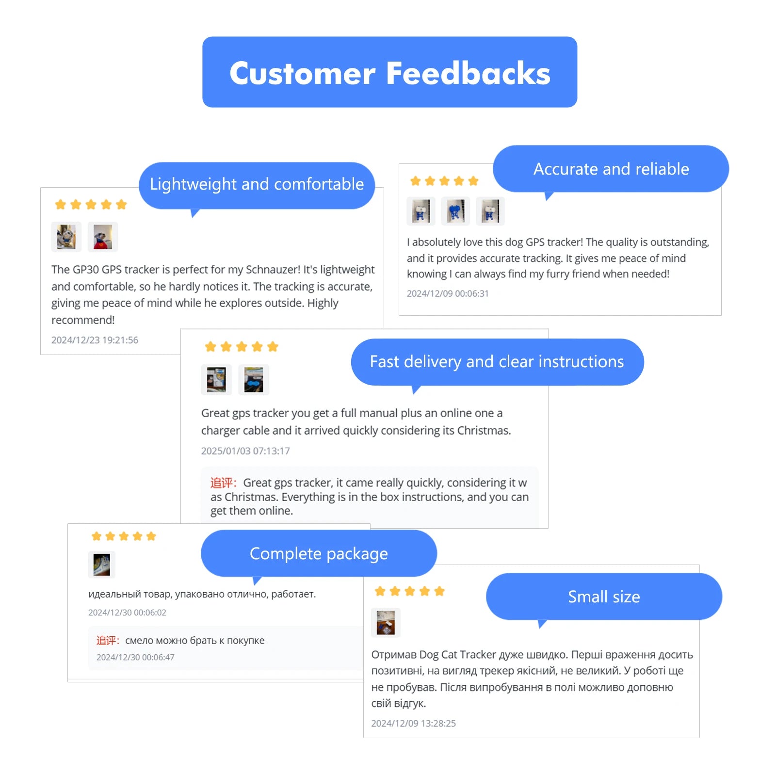 ‌4G Dog Cat GPS Tracker for Pets - Waterproof Smart Locator with App, Live Tracking & Light/Sound