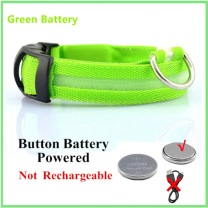 3-Mode LED Glow Safety Collar – USB Rechargeable & Weatherproof Loss Prevention