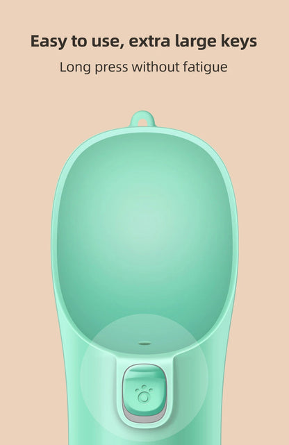 AquaWag™ Leakproof Pet Travel Bottle – Portable Water Dispenser & Drinking Bowl for Dogs & Cats