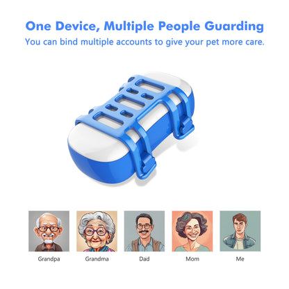 ‌4G Dog Cat GPS Tracker for Pets - Waterproof Smart Locator with App, Live Tracking & Light/Sound