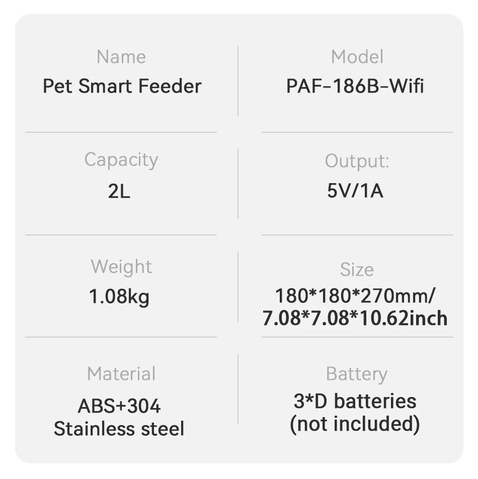 ROJECO™ 2L Smart WiFi Automatic Pet Feeder – App Control & 10-Day Freshness Dispenser