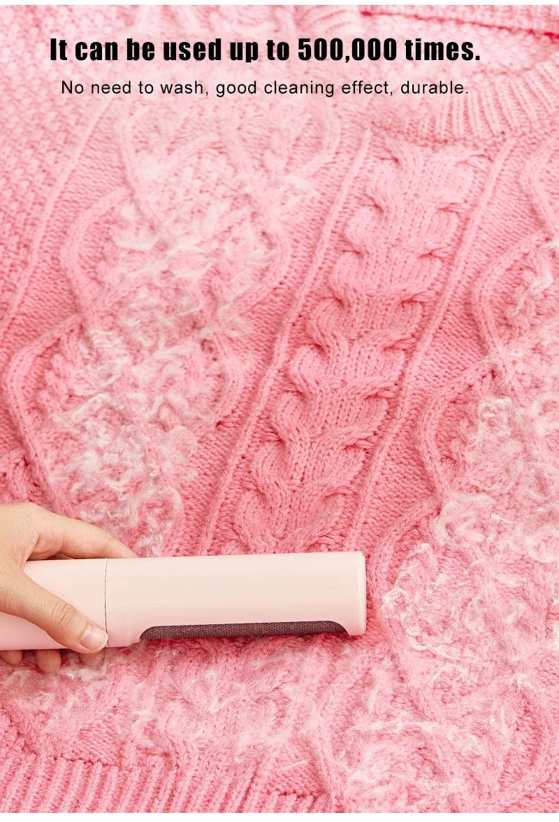 2-1 Reusable Pet Hair Remover Brush Lint Roller Self Cleaning Cat Dog Fur Hair Dust Removal Brush for Clothes Portable Effective