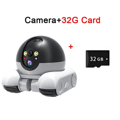 WIFI Dual Lens Robot Camera Dual Screen Monitoring 1080P HD PTZ IP Security Surveillance Camera Auto Tracking Baby Pets Monitor