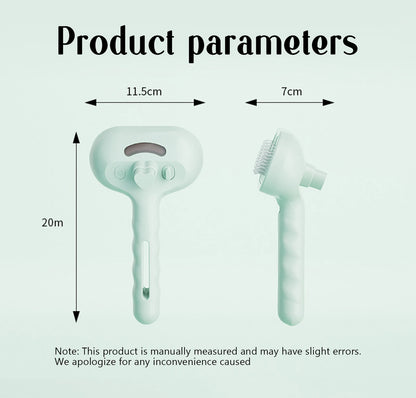 SafeSteam 3-in-1 Pet Brush – Gentle Hair Removal for Cats & Dogs