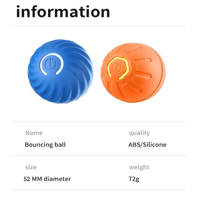Smart Dog Toy Ball Electronic Interactive Pet Toy Moving Ball USB Automatic Moving Bouncing for Puppy Christmas gift Cat Product