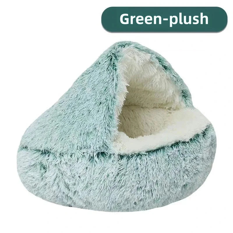 EverWarm Plush Nest – Breathable Semi-Enclosed Winter Bed