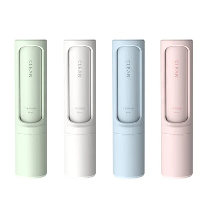 2-1 Reusable Pet Hair Remover Brush Lint Roller Self Cleaning Cat Dog Fur Hair Dust Removal Brush for Clothes Portable Effective