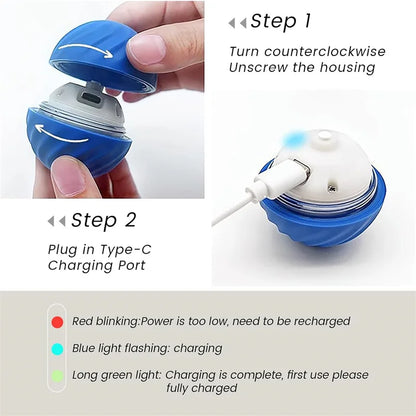 Smart Dog Toy Ball Electronic Interactive Pet Toy Moving Ball USB Automatic Moving Bouncing for Puppy Christmas gift Cat Product