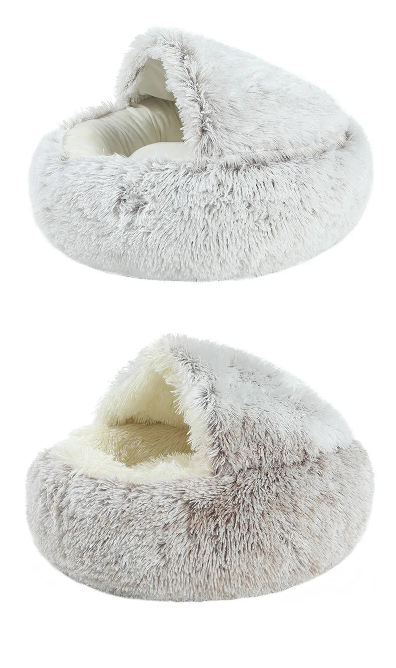 EverWarm Plush Nest – Breathable Semi-Enclosed Winter Bed
